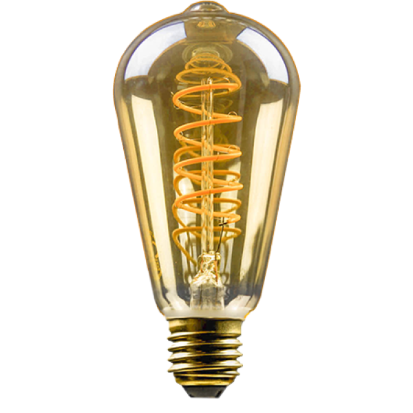 LED Filament Vintage Lampe Edison ST64 E27 5W 250lm superwarmweiß