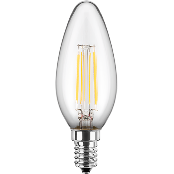 LED Filament Lampe Kerzenform E14 6,5W 810lm warmweiß