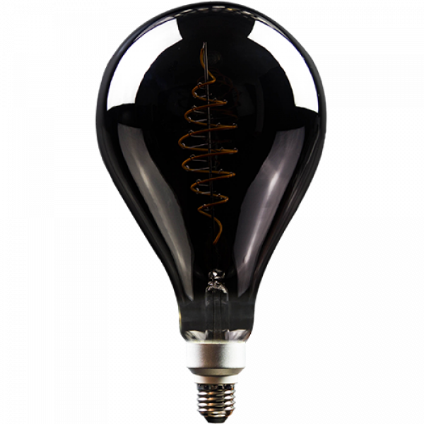 LED Filament Vintage Lampe smoky PS160 E27 8,5W 200lm superwarmweiß XXL L290mm ø160mm