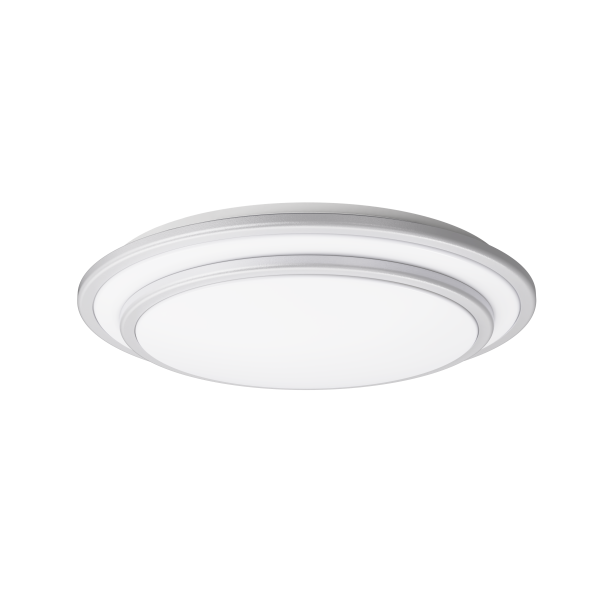 LED Wand- und Deckenleuchte Nia-S 16W 2000lm WW rund weiß/doppel silber Ring 285 mm