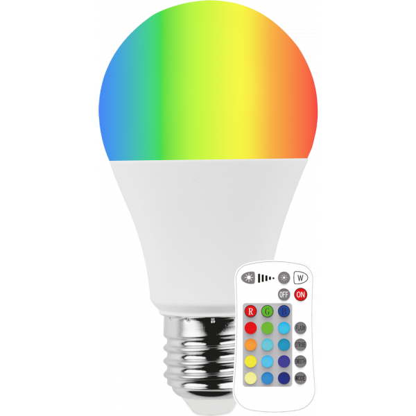 LED SMD Lampe Birnenform E27 9W 810lm RGB+warmweiß dimmbar
