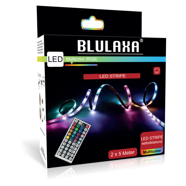LED Stripe RGB 12W 2 x 5 m, PU coated, IP20 & FB