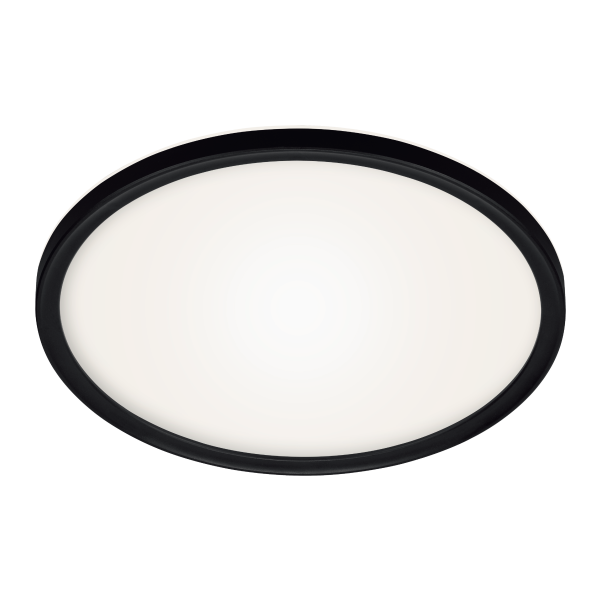 LED Wand- und Deckenleuchte Plano slim 18W 2200 lm WW Ring schwarz GS