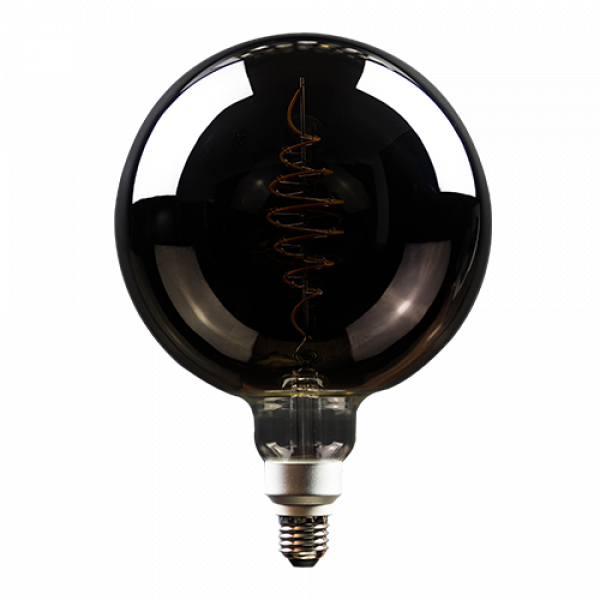 LED Filament Vintage Globelampe smoky 200mm 8,5 Watt superwarmweiß E27