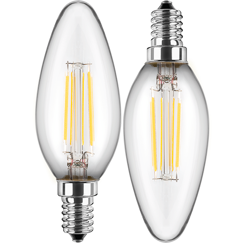 LED Filament Lampe Kerzenform E14 4,5W 470lm warmweiß Doppelpack »