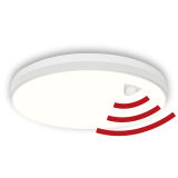 LED Wand- und Deckenleuchte Humina-S IP54 RUND 18W 1820 lm WW PIR