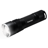 LED Taschenlampe 6W 400lm tageslichtweiß Leuchtweite 100m, 3 Schaltstufen, Signal-Blinkmodus, verstellbarer Fokus
