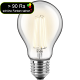 LED Filament Lampe Birnenform 7 Watt warmweiß E27 > 90 Ra