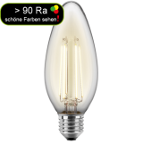 LED Filament Lampe Kerzenform 4,5 Watt warmweiß E27 > 90 Ra