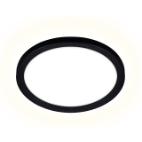 LED Wand- und Deckenleuchte Plano slim 12W 1200 lm WW Ring schwarz GS