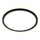 LED Wand- und Deckenleuchte Plano slim 18W 2200 lm WW Ring schwarz GS