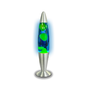 LED Lavaleuchte 20W (339 x 62) mm  mit 8,9 cm Standfuß 310 ml gelbes Wachs + blaue Flüssigkeit