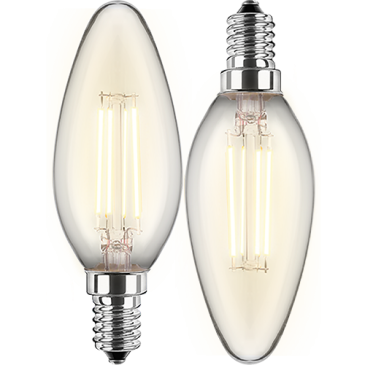 LED Filament Lampe Kerzenform E14 4,5W 470lm warmweiß Doppelpack