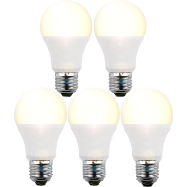 5x LED SMD Lampe Birnenform E27 5,5W 470lm warmweiß Aktion