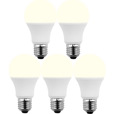 5x LED SMD Lampe Birnenform E27 5,5W 470lm warmweiß Aktion