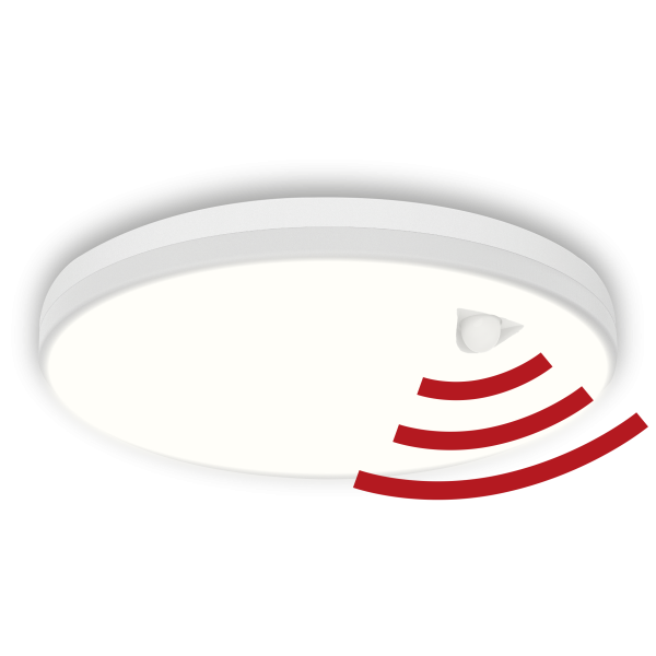 LED Wand- und Deckenleuchte Humina-S IP54 RUND 18W 1820 lm WW PIR