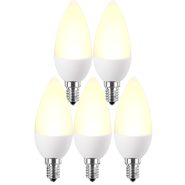 5x LED SMD Lampe Kerzenform E14 5W 470lm warmweiß Aktion
