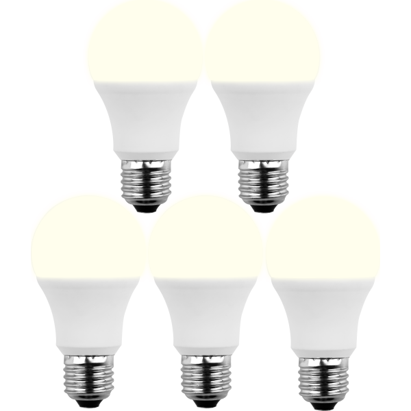 5x LED SMD Lampe Birnenform E27 5,5W 470lm warmweiß Aktion