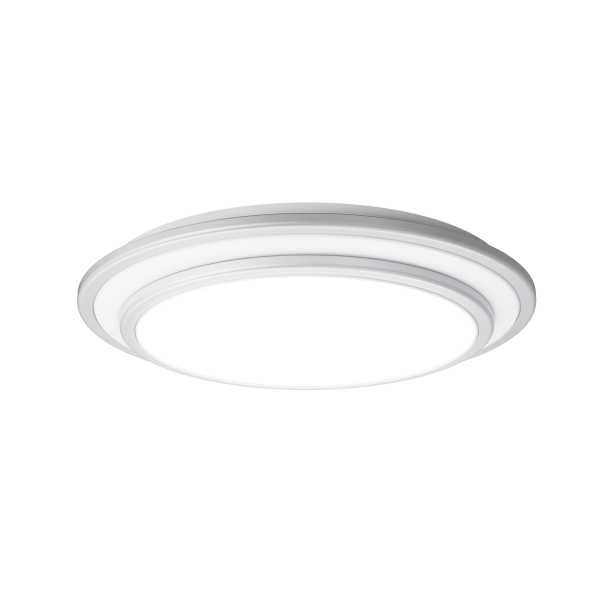 LED Wand- und Deckenleuchte Nia-S 16W 2000lm WW rund weiß/doppel silber Ring 285 mm