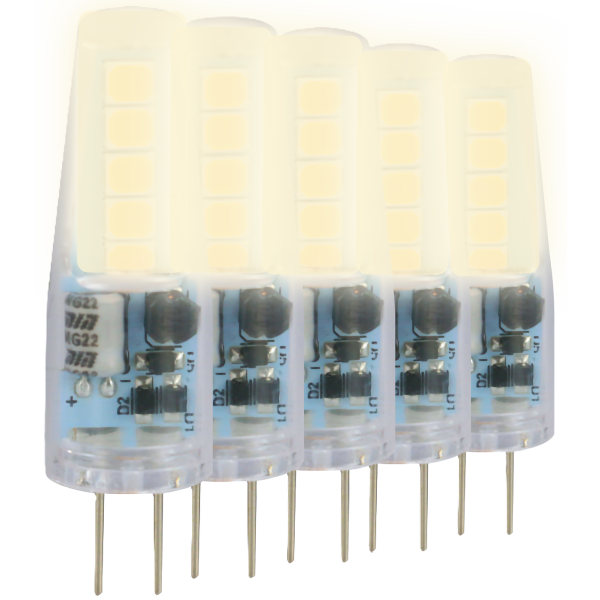 LED Stiftsockellampe G4 1W 100lm warmweiß als 5er Vorteilpack