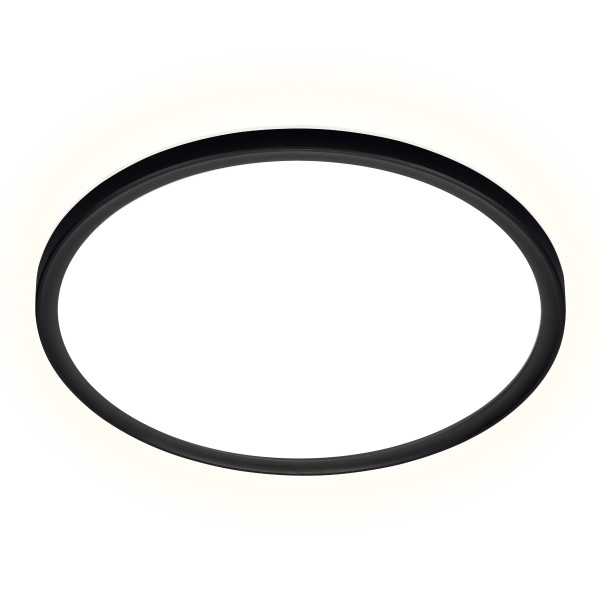 LED Wand- und Deckenleuchte Plano slim 18W 2200 lm WW Ring schwarz GS