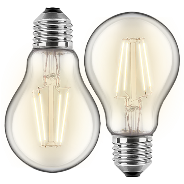LED Filament Lampe Birnenform E27 7W 810lm warmweiß Doppelpack