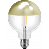 LED Filament Vintage Lampe Globeform G125 E27 7W 645lm warmweiß Spiegelkopf Gold 180°