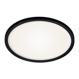 LED Wand- und Deckenleuchte Plano slim 18W 2200 lm WW Ring schwarz GS