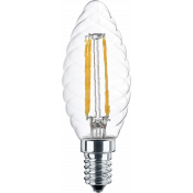 LED Filament Lampe Kerzenform gedreht 4,5 Watt  warmweiß E14