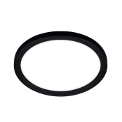 LED Wand- und Deckenleuchte Plano slim 12W 1200 lm WW Ring schwarz GS