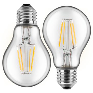 LED Filament Lampe Birnenform E27 7W 810lm warmweiß Doppelpack