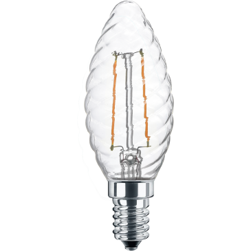 LED Filament Lampe Kerzenform gedreht E14 2,5W 250lm warmweiß