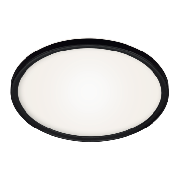 LED Wand- und Deckenleuchte Plano slim 18W 2200 lm WW Ring schwarz GS