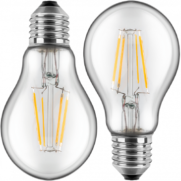 LED Filament Lampe Birnenform E27 4,5W 470lm warmweiß Doppelpack